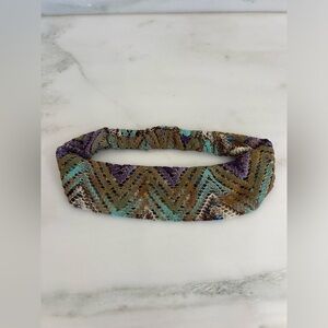 Missoni purple/green/brown knit headband O/S